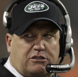 Jet's Head Coach Rex Ryan is in trouble.